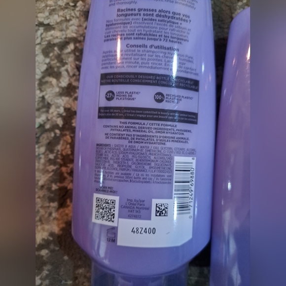 New Loreal Paris Hair Expertise Hyaluron Pure Rehydrating Conditioner - Picture 4 of 4